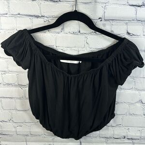 🖤 Delacy Black Crop Top - Size Small